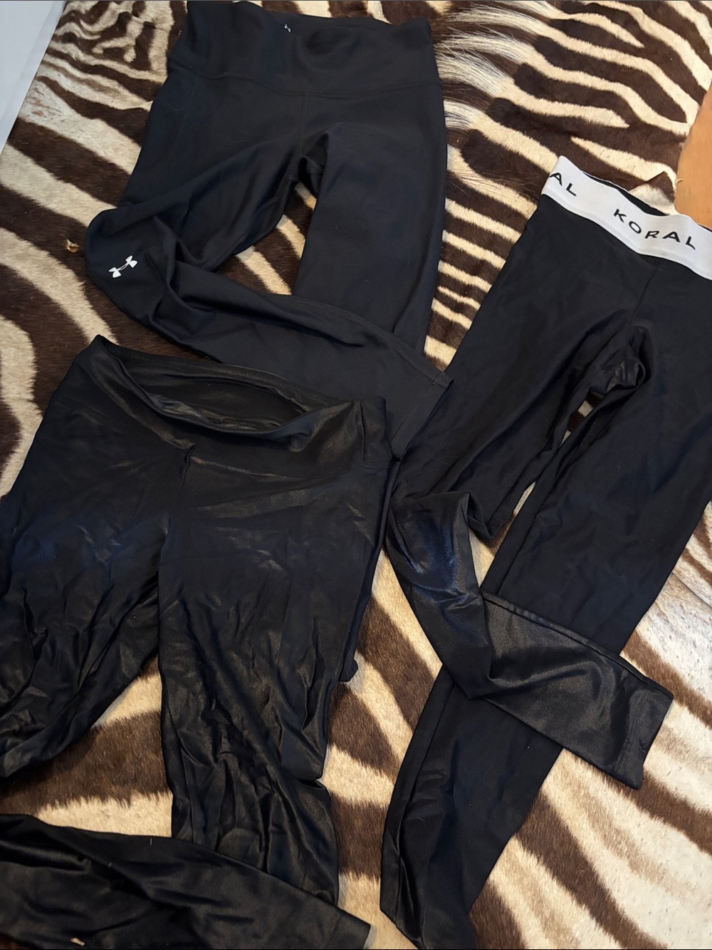 Under Armour Black Women's Leggings Trio - Logo Detail